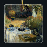 Ornement En Céramique Monet - Le déjeuner<br><div class="desc">Claude Monet célèbre peinture,  Le Luncheon.</div>