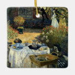 Ornement En Céramique Monet - Le déjeuner<br><div class="desc">Claude Monet célèbre peinture,  Le Luncheon.</div>