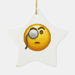 Ornement En Céramique monocle émoji