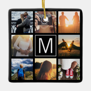 Ornement En Céramique Monogramme 8 Frame LGN