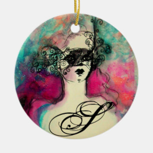 ORNEMENT EN CÉRAMIQUE MONOGRAMME DE CHARME