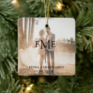 Ornement En Céramique Monogramme Gras Minimal Photo Moderne