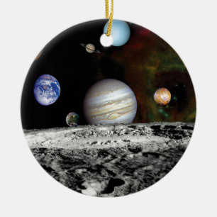 Ornement En Céramique Montage d'images de l'espace du système solaire de