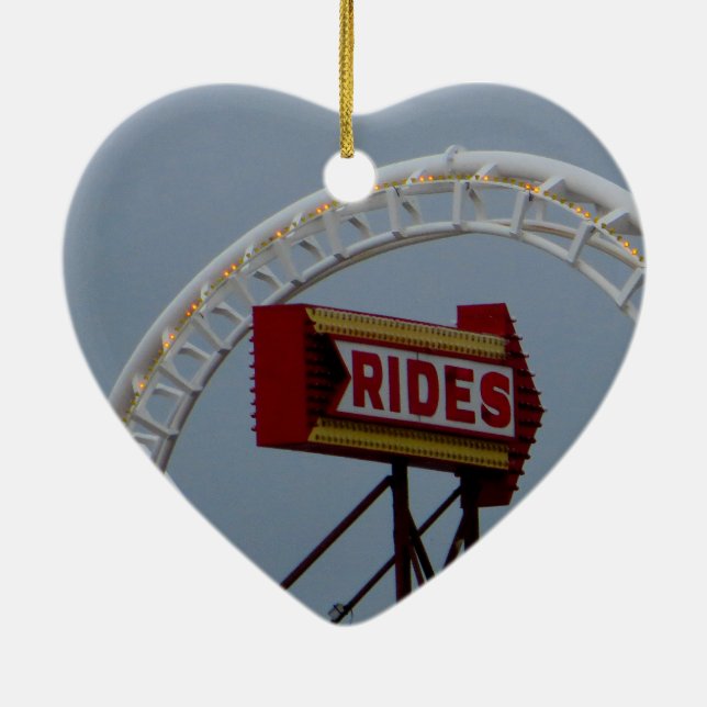 Ornement En Céramique Montagnes russes et tours (Dos)