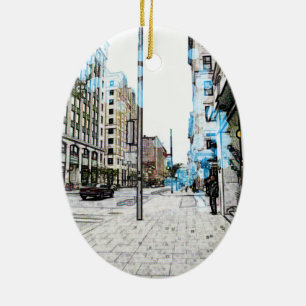 Ornement En Céramique Montréal 8343a