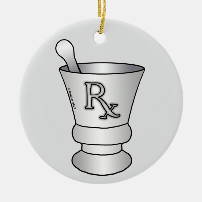 Ornement En Céramique Mortier Pilon (Devant)