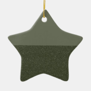 Ornement En Céramique Moss Green Bottom Parties scintillant Star Ornamen