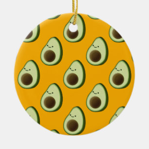 Ornement En Céramique Motif Avocado