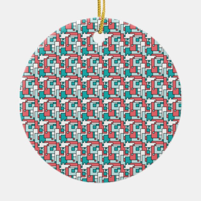 Ornement En Céramique Motif de briques rétro (Devant)