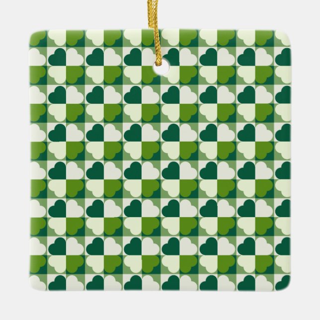 Ornement En Céramique Motif de la Saint-Patrick (Devant)