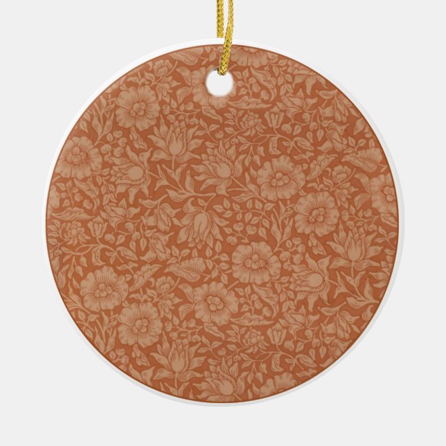 Ornement En Céramique Motif de Mauve de William Morris : Floral Terracot (Devant)