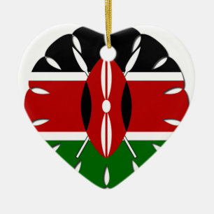 Ornement En Céramique Motif kenyan rond : un symbole national