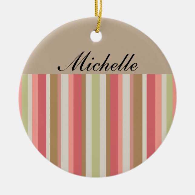 Ornement En Céramique Motif Paprika Stripes (Devant)