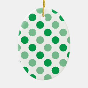 Ornement En Céramique Motif pois vert