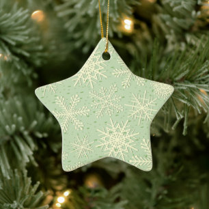 Ornement En Céramique Motif Snowflake