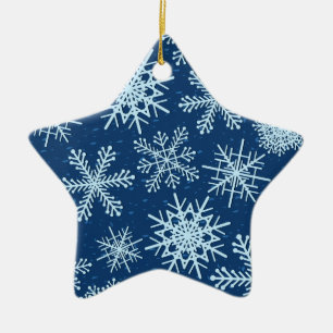 Ornement En Céramique Motif Snowflake