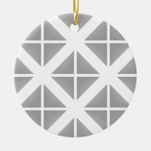 Ornement En Céramique Motif triangle gris tendance