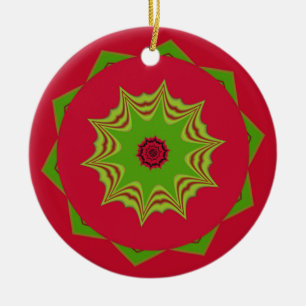 Ornement En Céramique motif tribal ethnique africain rouge