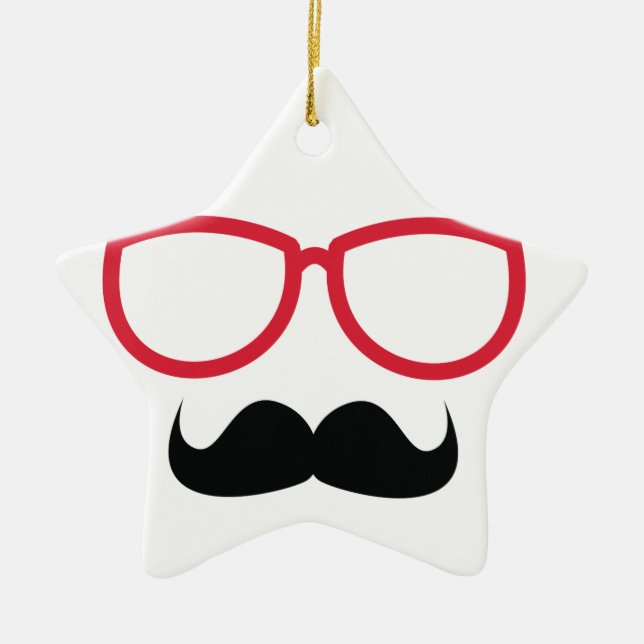 Ornement En Céramique Moustache (Devant)