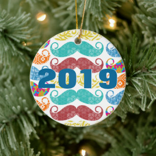 Ornement En Céramique Moustache M. Hipster Lil Man Baby