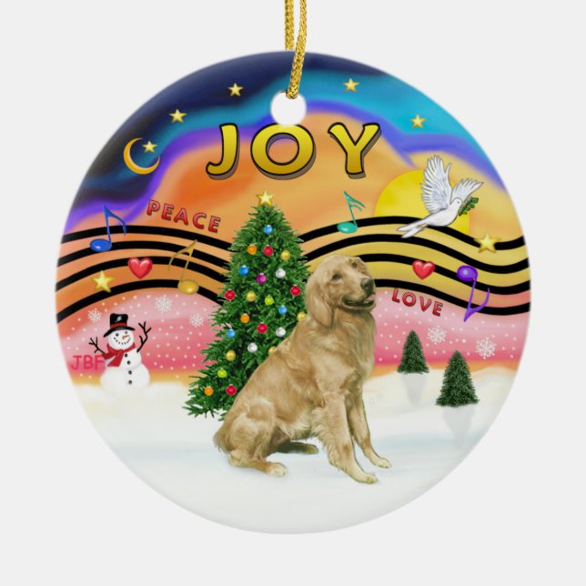 Ornement En Céramique Musique de Noël 2 - Godlen (b-light) (Devant)