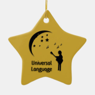 Ornement En Céramique Musique - Notes linguistiques universelles Ornemen