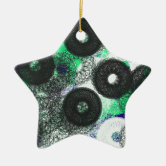 Ornement En Céramique mystère en cercle noir et sombre