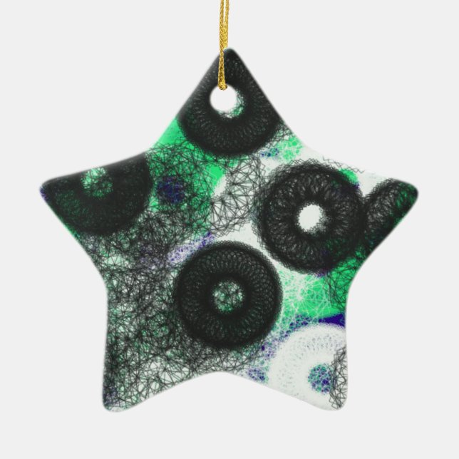 Ornement En Céramique mystère en cercle noir et sombre (Devant)