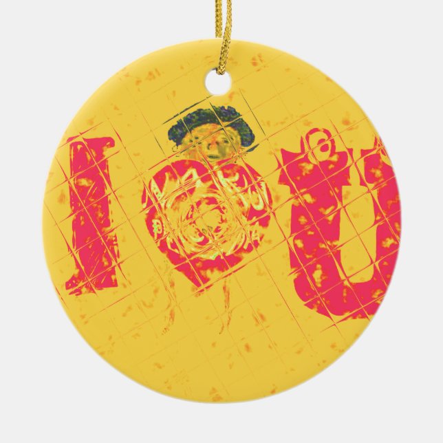 Ornement En Céramique Nakupenda - I Love U Swahili Mot Texte Signifiant  (Devant)