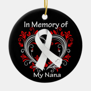 Ornement En Céramique Nana - En mémoire Cancer du Coeur
