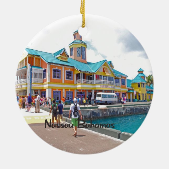 Ornement En Céramique Nassau Bahamas (Dos)