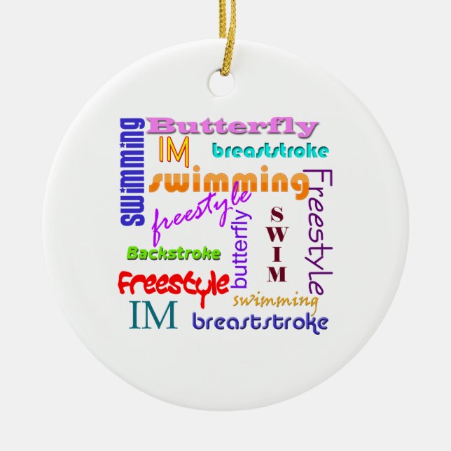 Ornement En Céramique Natation partout (Devant)