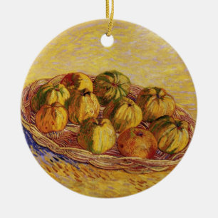 Ornement En Céramique Nature morte, panier de pommes de Vincent van Gogh