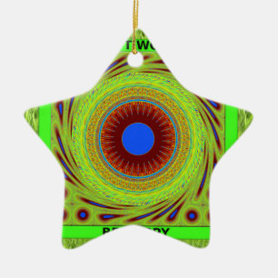 Ornement En Céramique Ne vous inquiétez pas d'être heureux d'impression