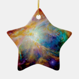 Ornement En Céramique Nébuleuse d'Orion Hubble Spitzer Télescope Photo d