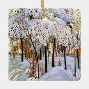 Ornement En Céramique Neige en octobre, beaux-arts,