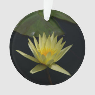Ornement en céramique Nénuphar Lotus Jaune