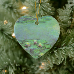 Ornement En Céramique Nénuphars de Claude Monet, Impressionnisme Vintage