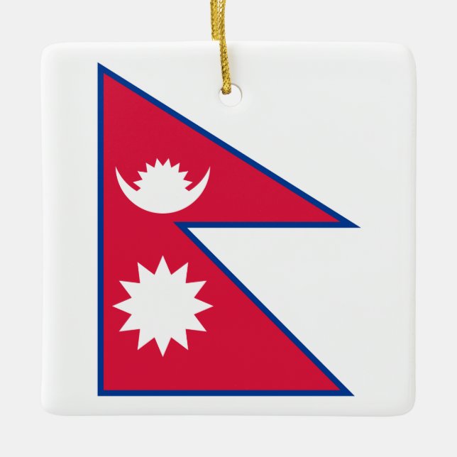 Ornement En Céramique Nepal (Nepalese) Flag (Devant)