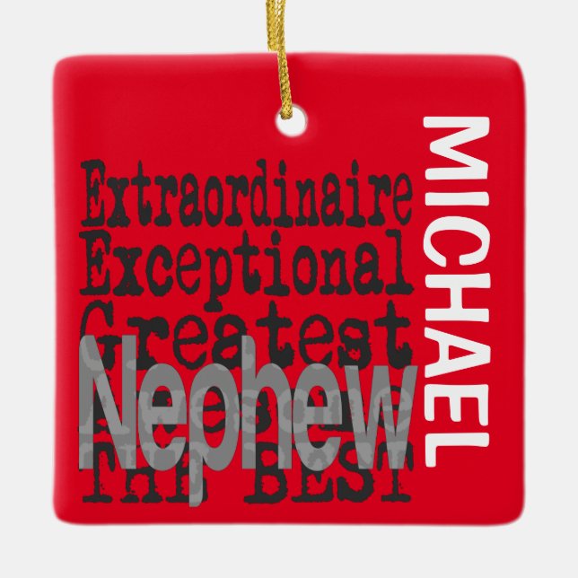 Ornement En Céramique Nephew Extraordinaire CUSTOM (Devant)