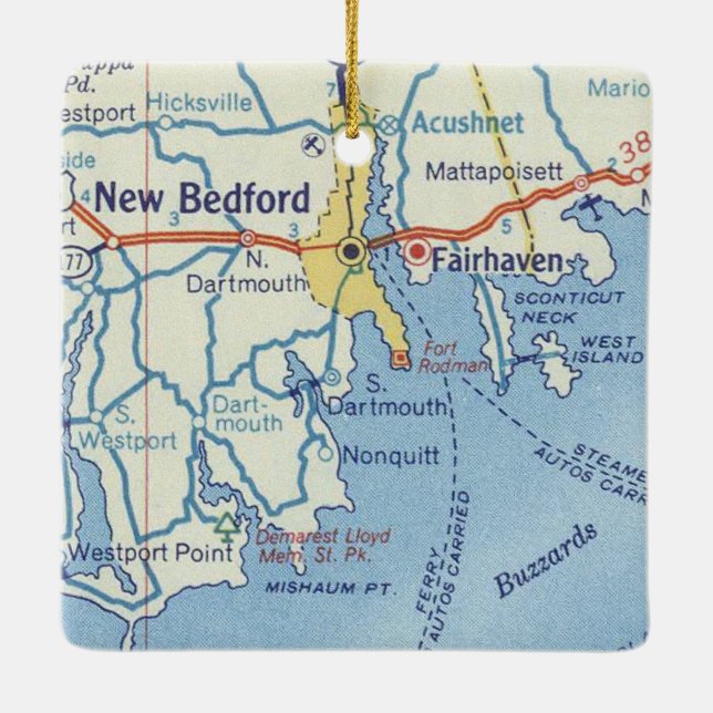 Ornement En Céramique New Bedford MA (Dos)