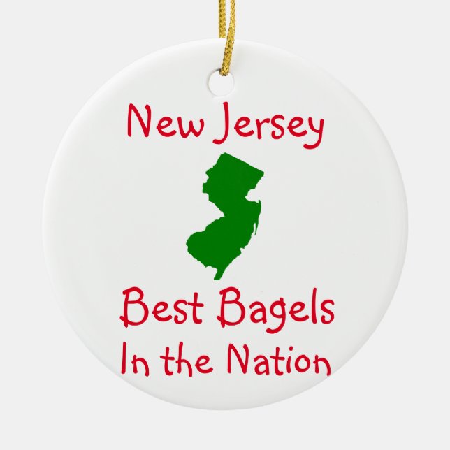 Ornement en céramique New Jersey Best Bagels (Devant)