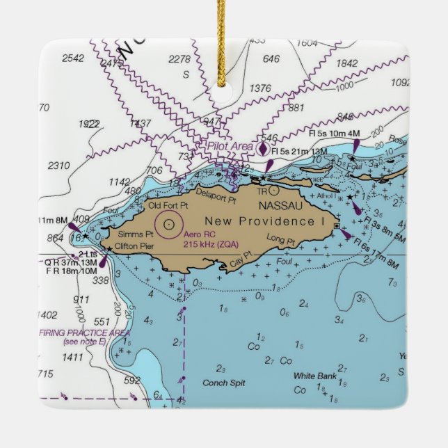 Ornement En Céramique New Providence Island Bahamas (Dos)