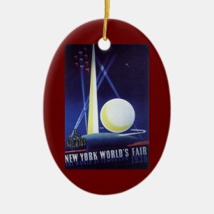 Ornement En Céramique New York City World's Fair en 1939, Vintage voyage