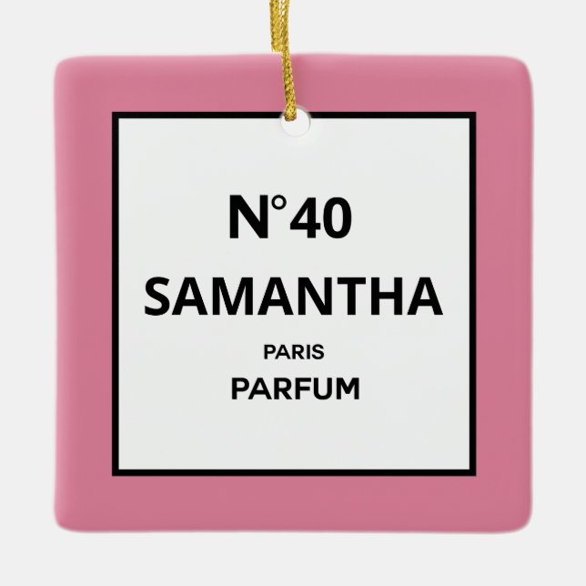 Ornement En Céramique N'IMPORTE QUELLE ANNÉE Design Bouteille de parfum  (Devant)