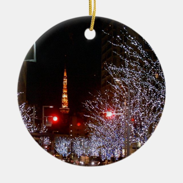 Ornement En Céramique Noël à Tokyo, Japon (Devant)