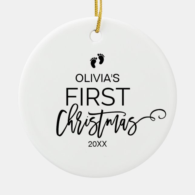 Ornement En Céramique Noël Arbre bébé Noël Fêtes de Noël (Devant)