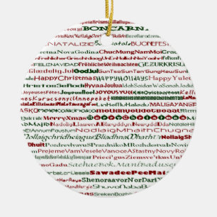 Ornement En Céramique Noël autour de l'ornement du monde