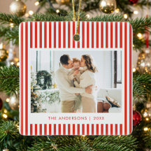 Noël avec bandes rouges personnalisé photo moderne
