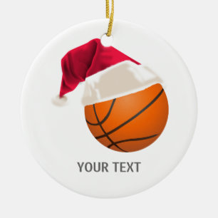 Ornement En Céramique Noël basket-ball